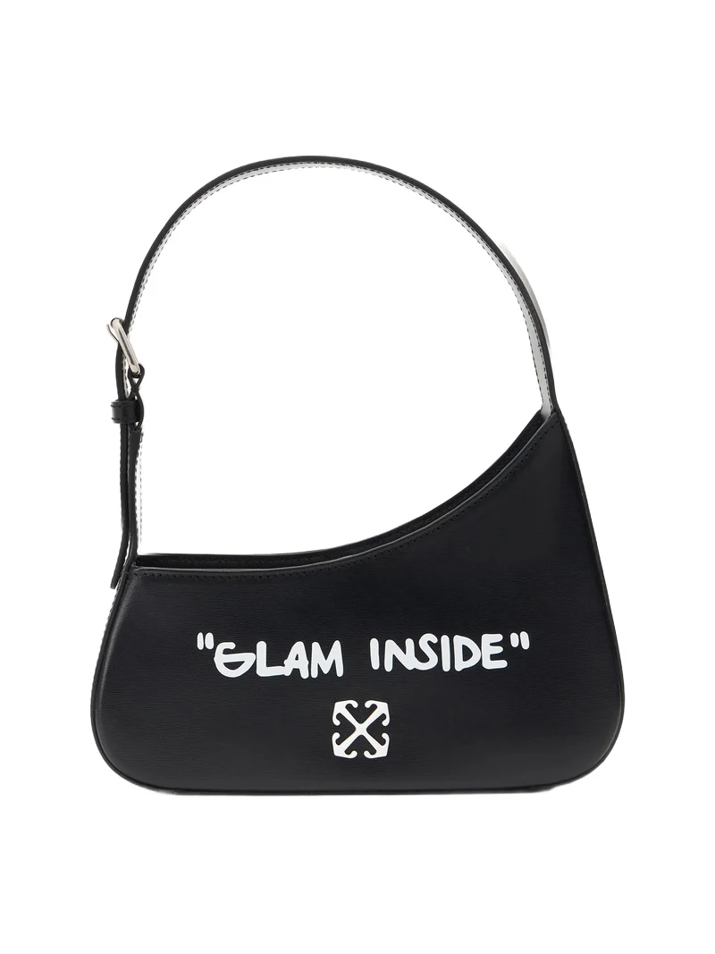 Off-White Black Jitney Quote Shoulder Bag