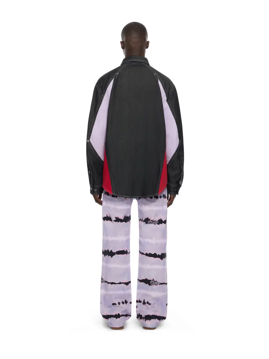 Off-White Color Block Denim Crystal Overshirt | Thumbnail 4 Off-White Color Block Denim Crystal Overshirt | Thumbnail 4