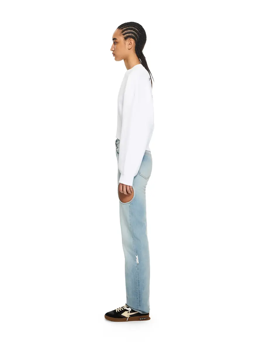 Off-White Embroidered Arrow Script Crop Crewneck | Thumbnail 3 Off-White Embroidered Arrow Script Crop Crewneck | Thumbnail 3