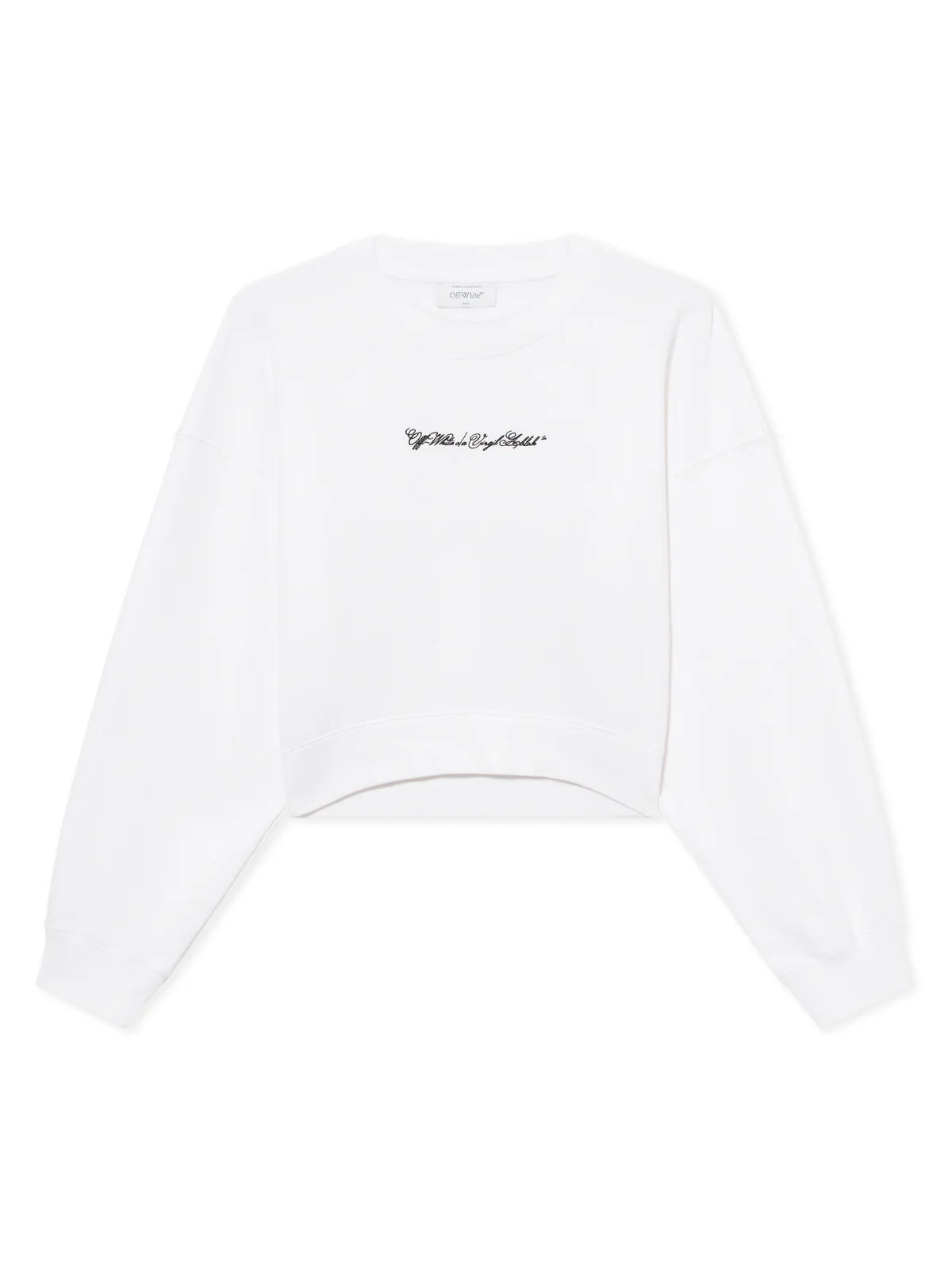 Embroidered Arrow Script Crop Crewneck Embroidered Arrow Script Crop Crewneck