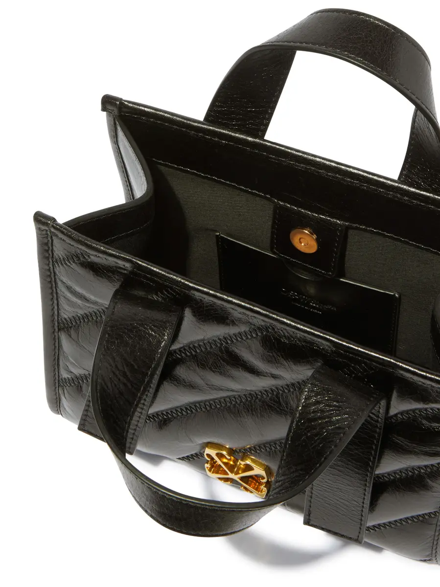 Off-White Black Quilted Tote Bag | Thumbnail 6