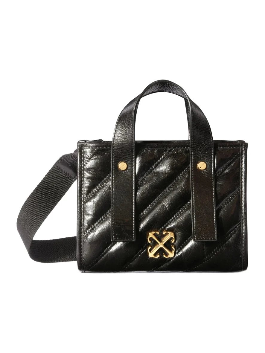 Off-White Black Quilted Tote Bag