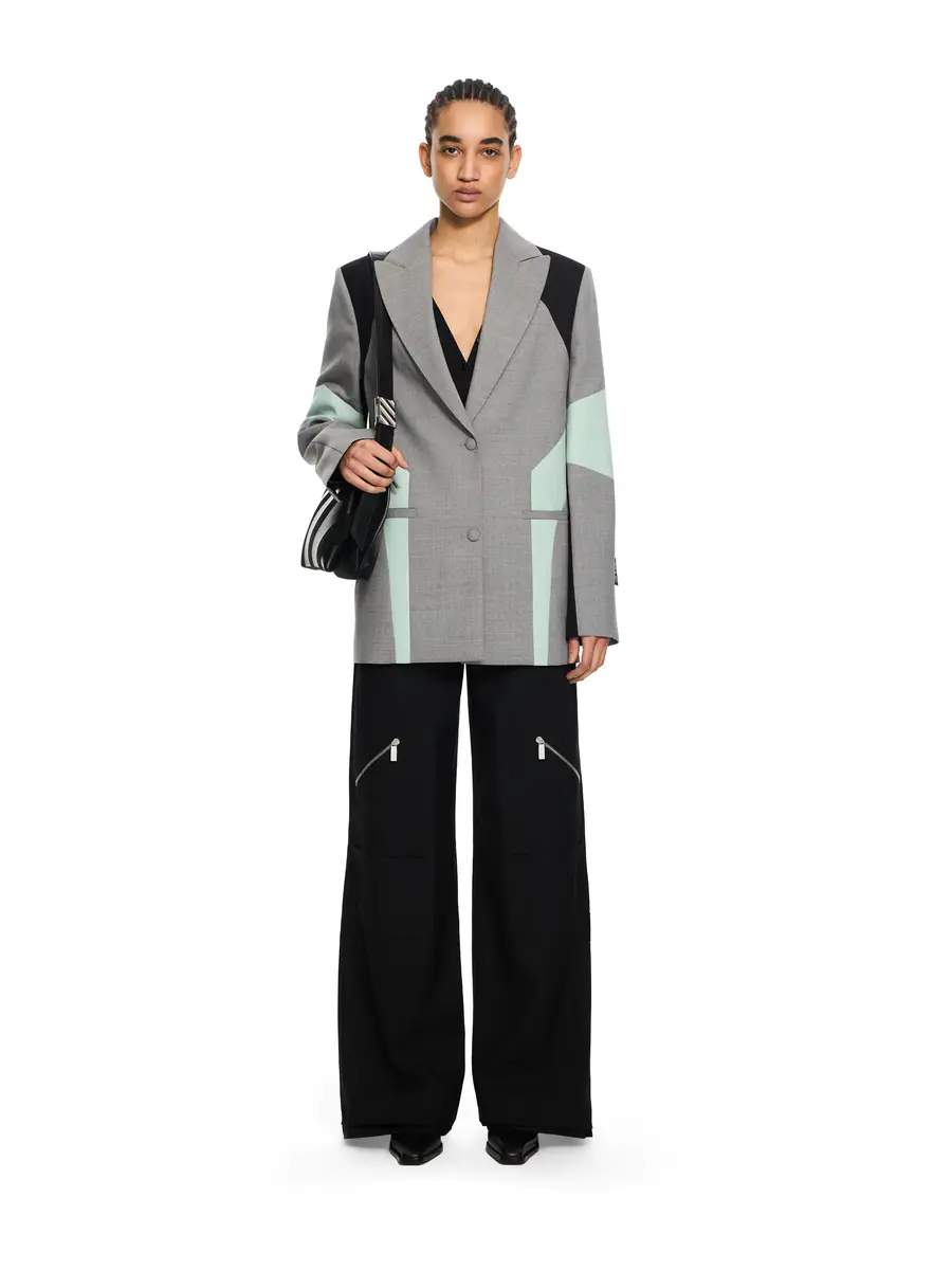 Off-White Stretch Color Block Blazer | Thumbnail 2