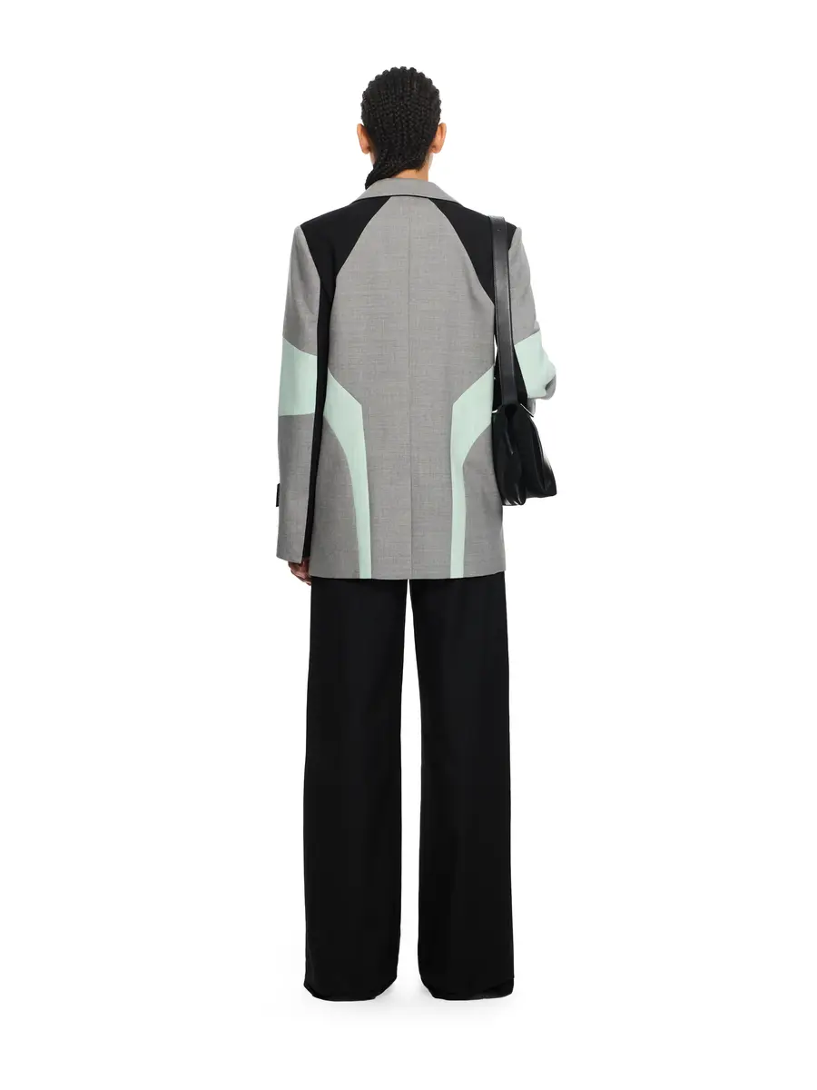 Off-White Stretch Color Block Blazer | Thumbnail 4