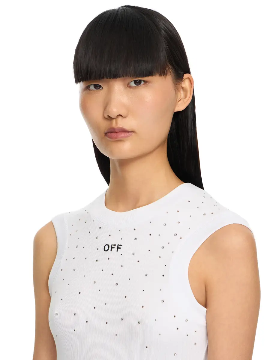 Off-White OW X Swarovski Ribbed Kat Top | Thumbnail 5