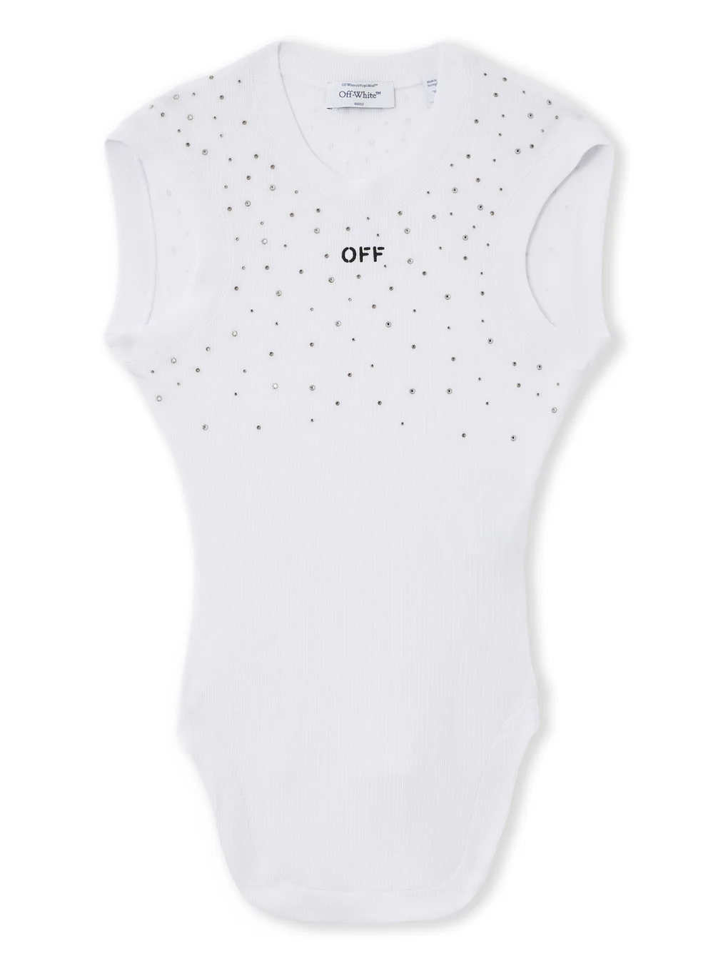 Off-White OW X Swarovski Ribbed Kat Top