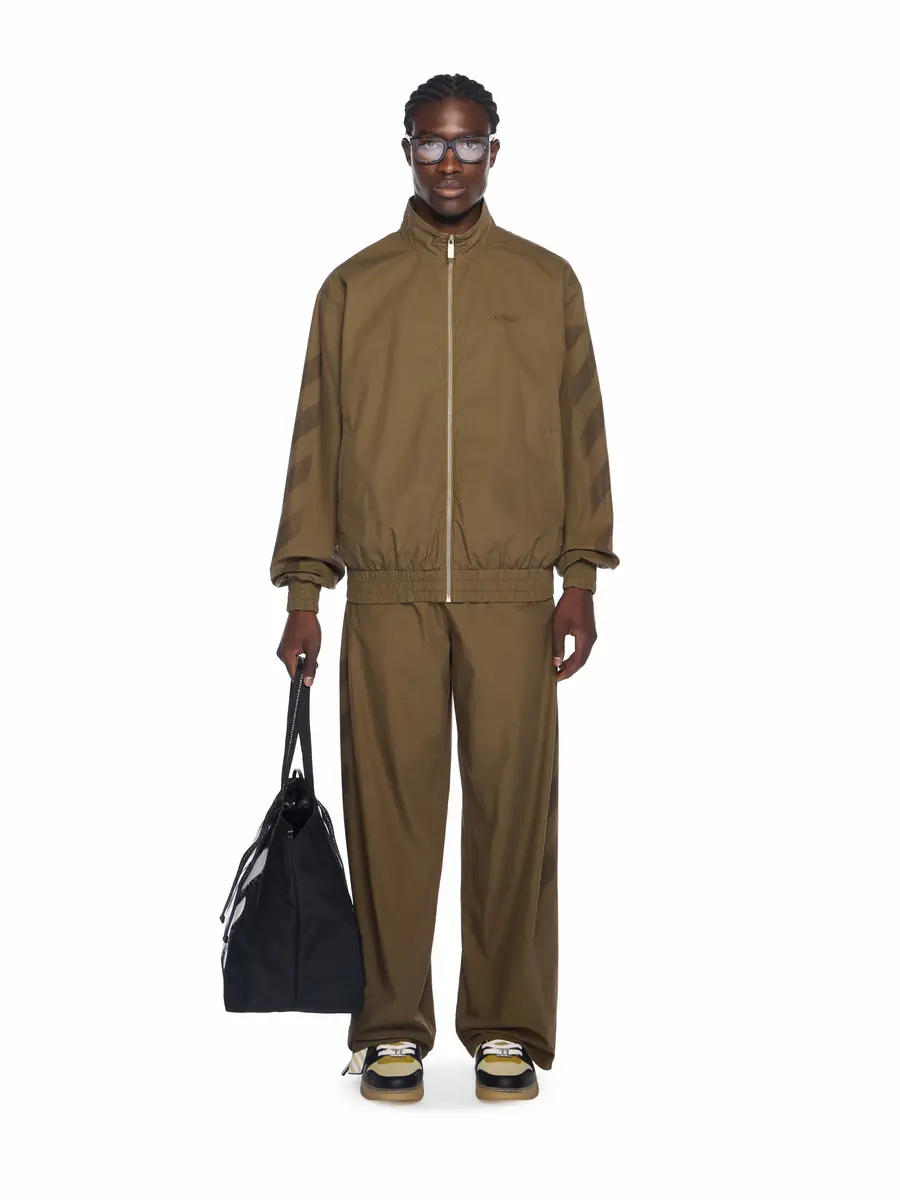 Off-White Diagonal Cotton Tracktop | Thumbnail 2 Off-White Diagonal Cotton Tracktop | Thumbnail 2