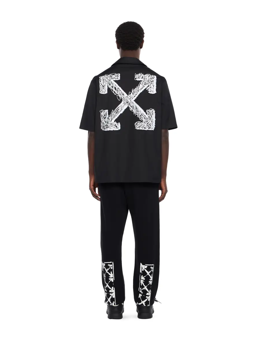Off-White Scribble Arrow Poplin Bowling Shirt | Thumbnail 4