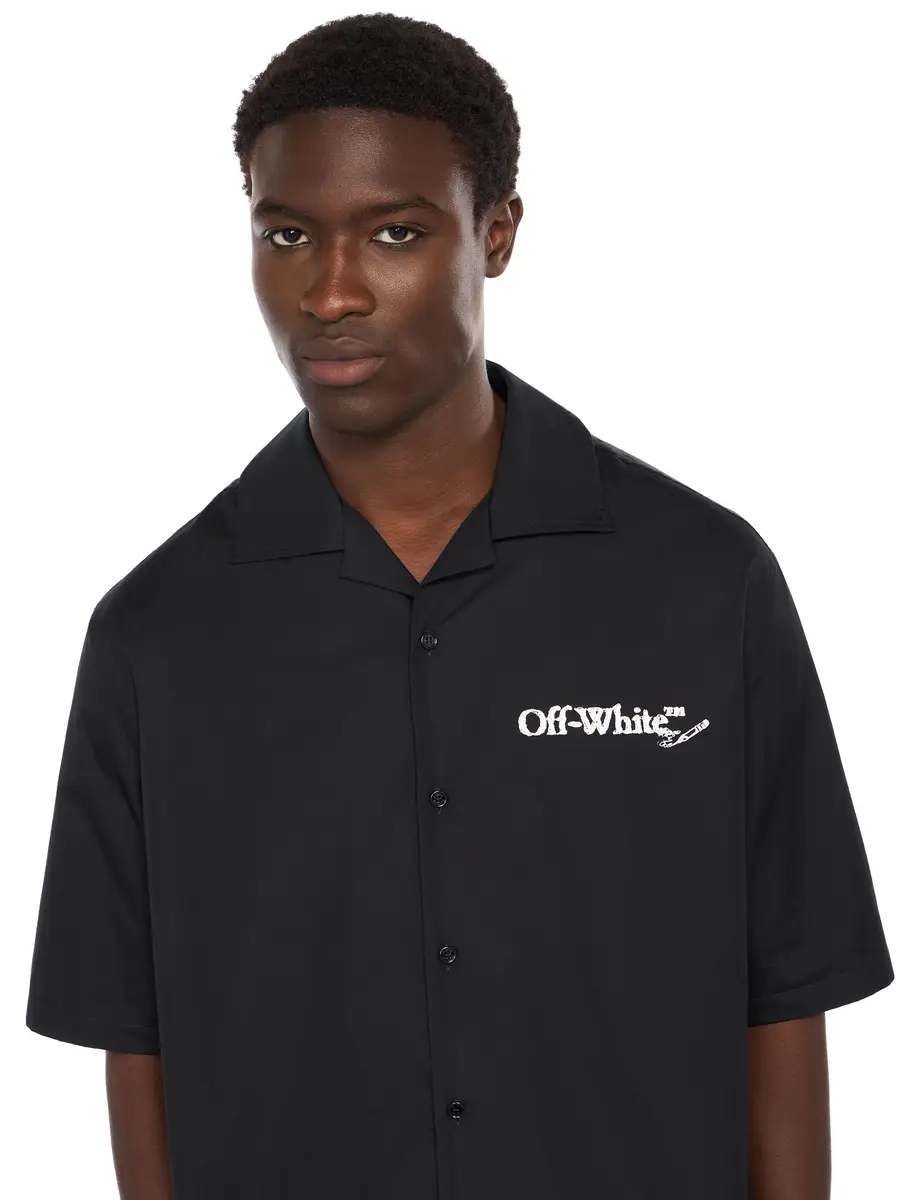 Off-White Scribble Arrow Poplin Bowling Shirt | Thumbnail 5
