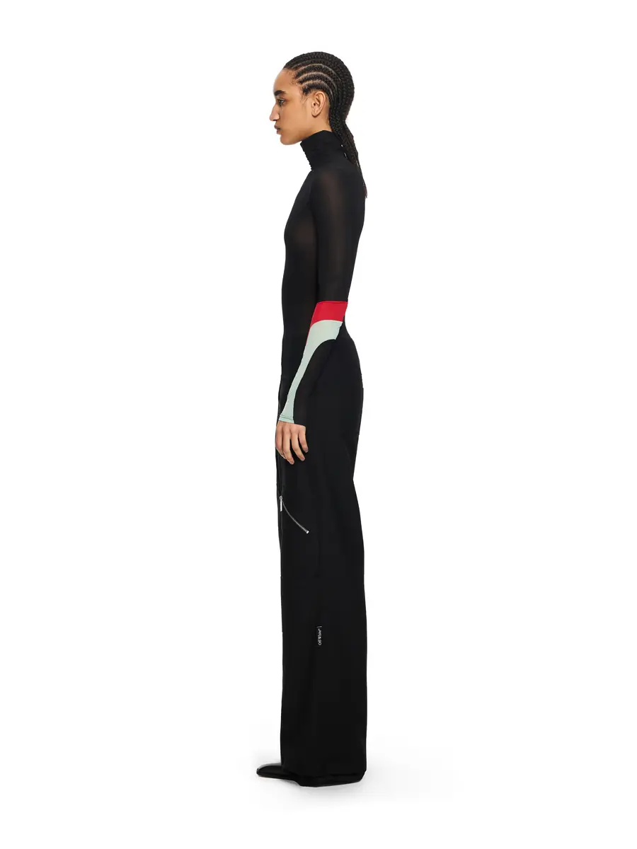 Off-White Long-Sleeved Turtleneck with Color Insert | Thumbnail 3