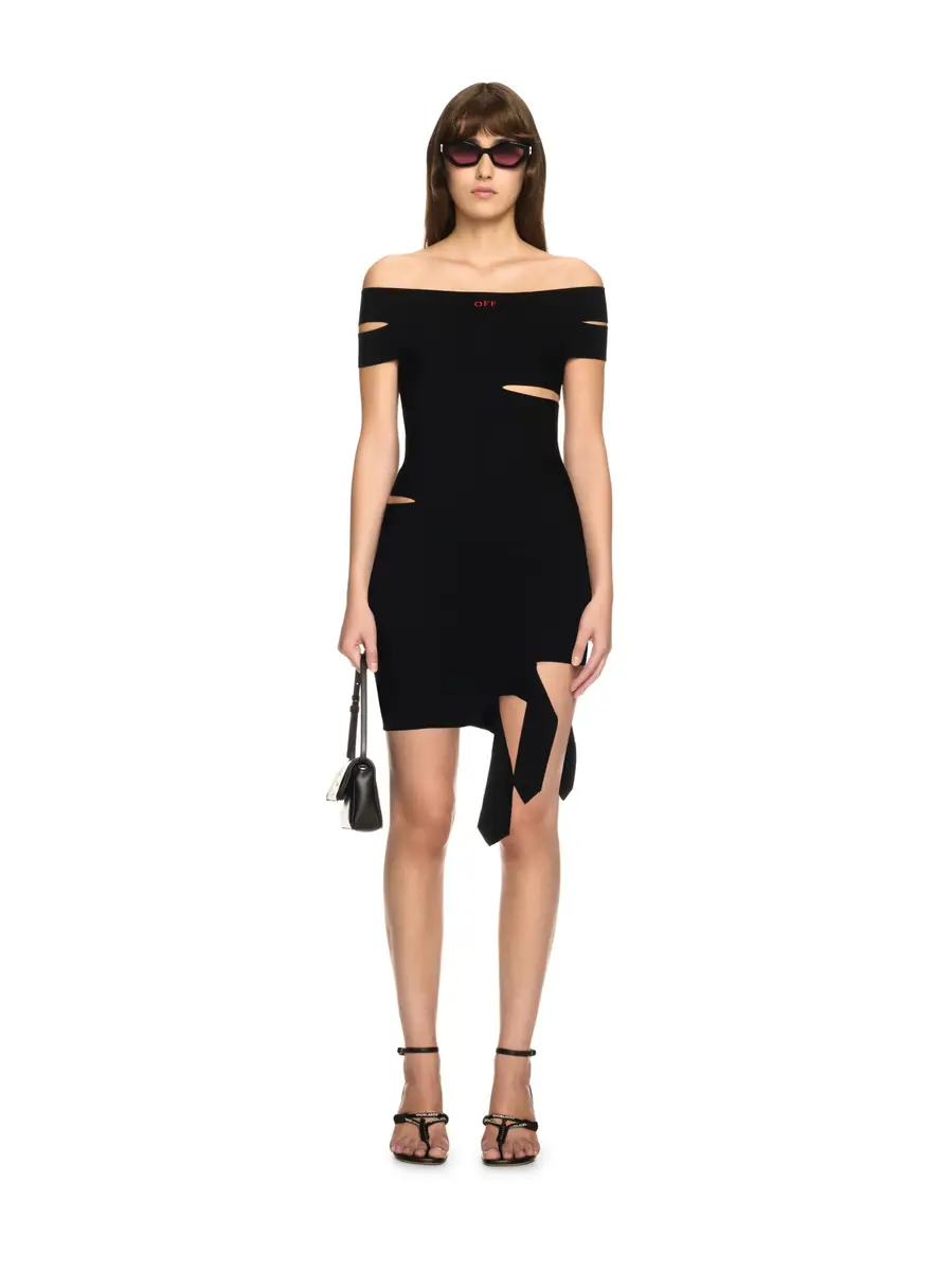 Off-White Off Straps Bandeau Mini Dress Black - Au | Thumbnail 2 Off-White Off Straps Bandeau Mini Dress Black - Au | Thumbnail 2