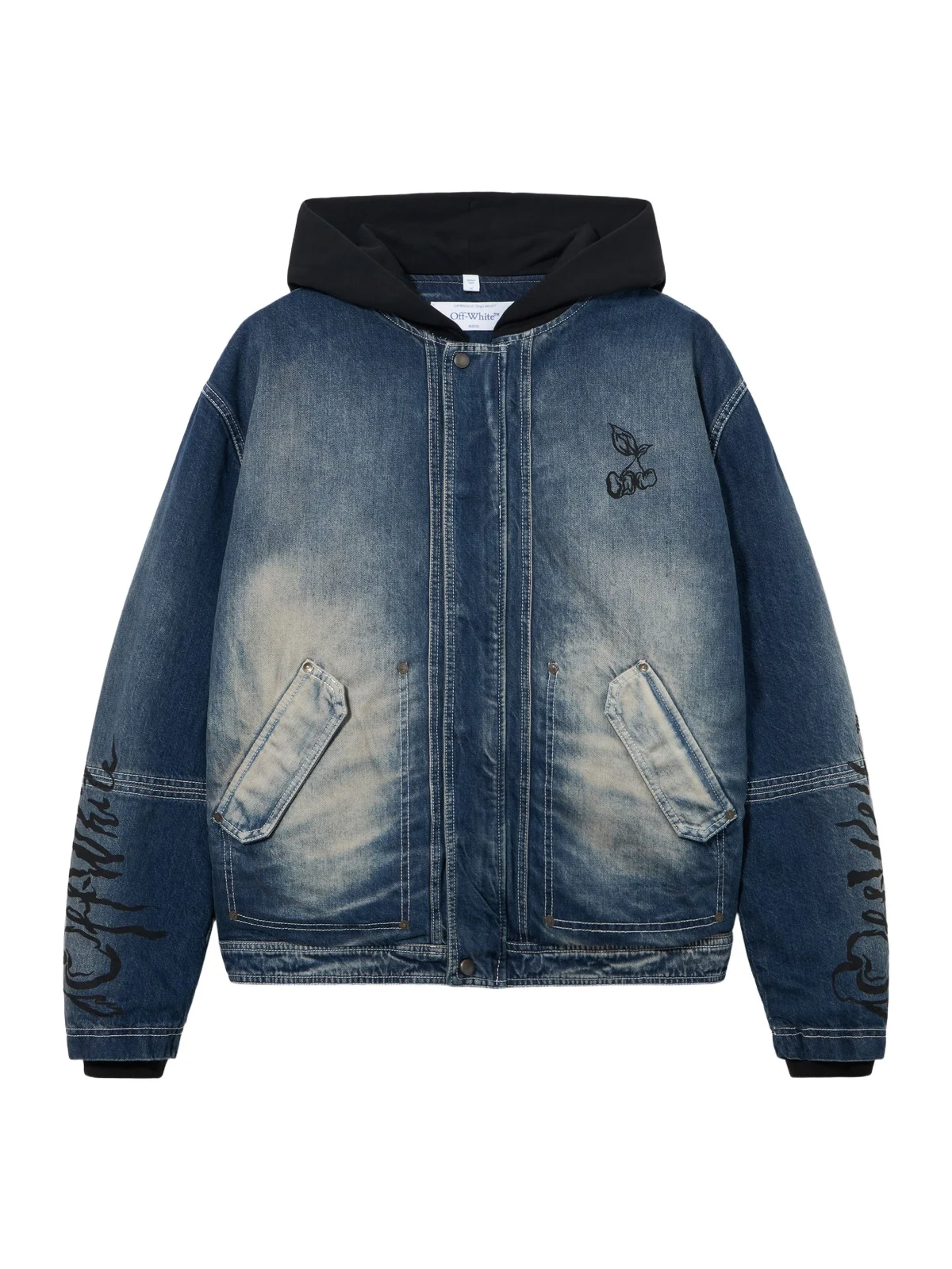Off-White Cherry Jers Hoodie Den Jkt