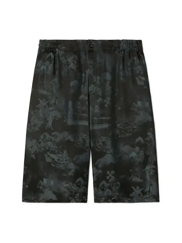 Off-White Black Jacquard Fresco Bowling Shorts