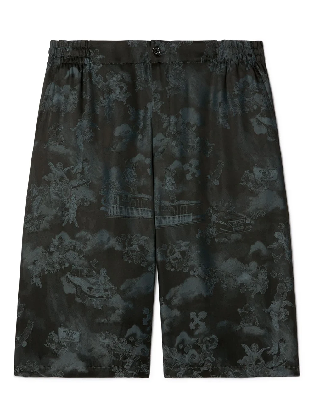 Black Jacquard Fresco Bowling Shorts Black Jacquard Fresco Bowling Shorts