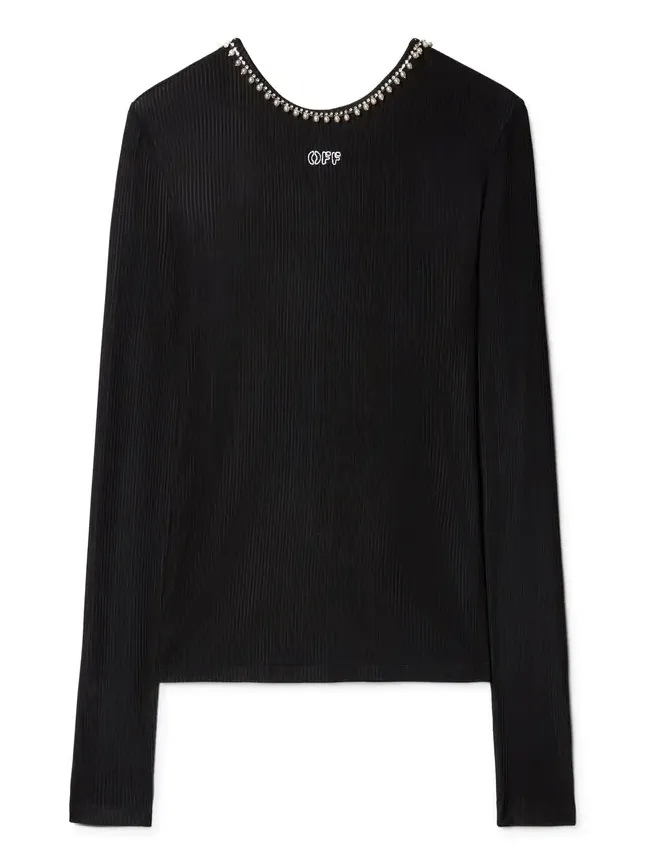 LIGHT RIB EMB 20S L/S TOP LIGHT RIB EMB 20S L/S TOP