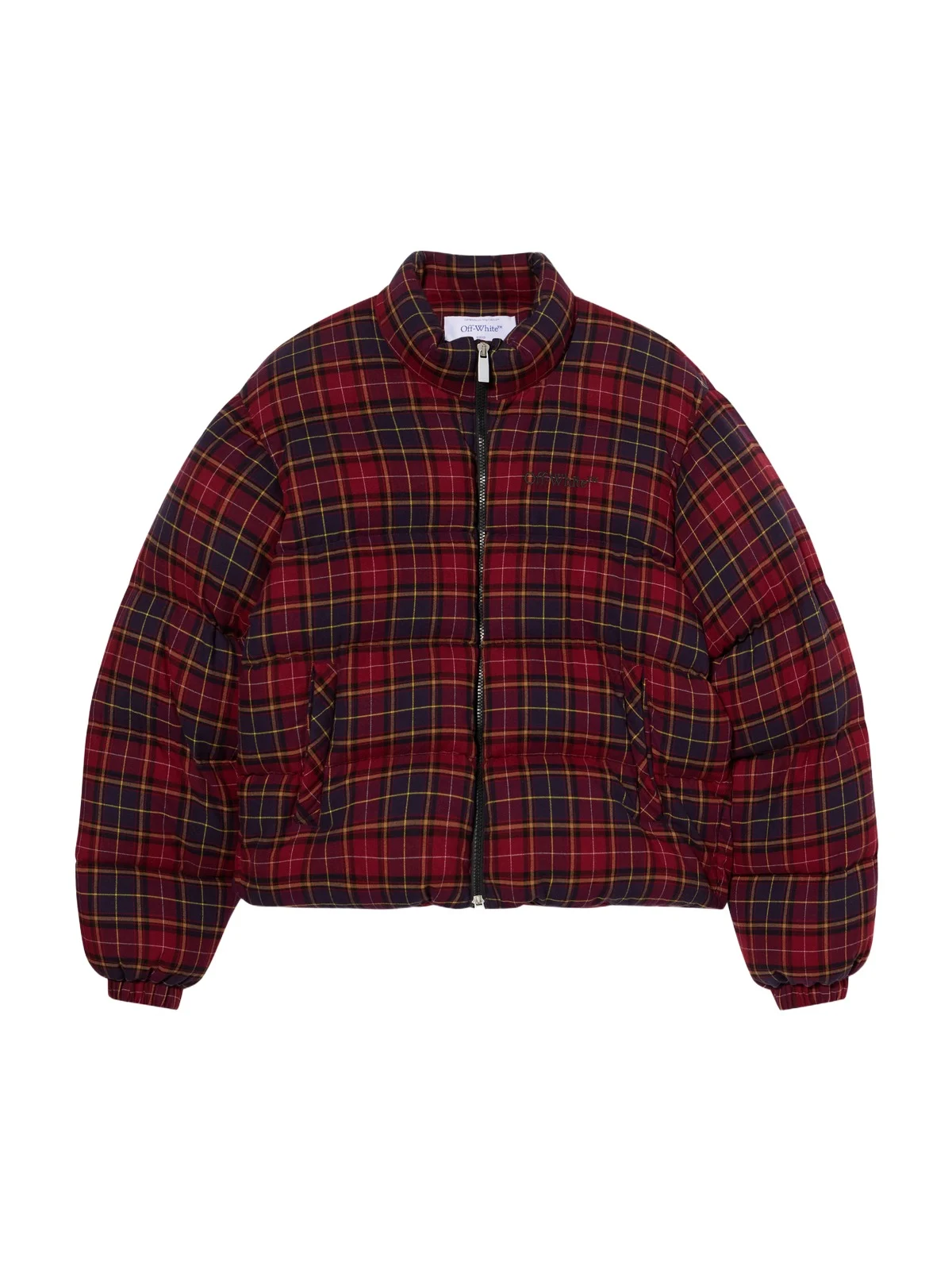 Off-White Spray Arrow Check Flannel Down Jacket