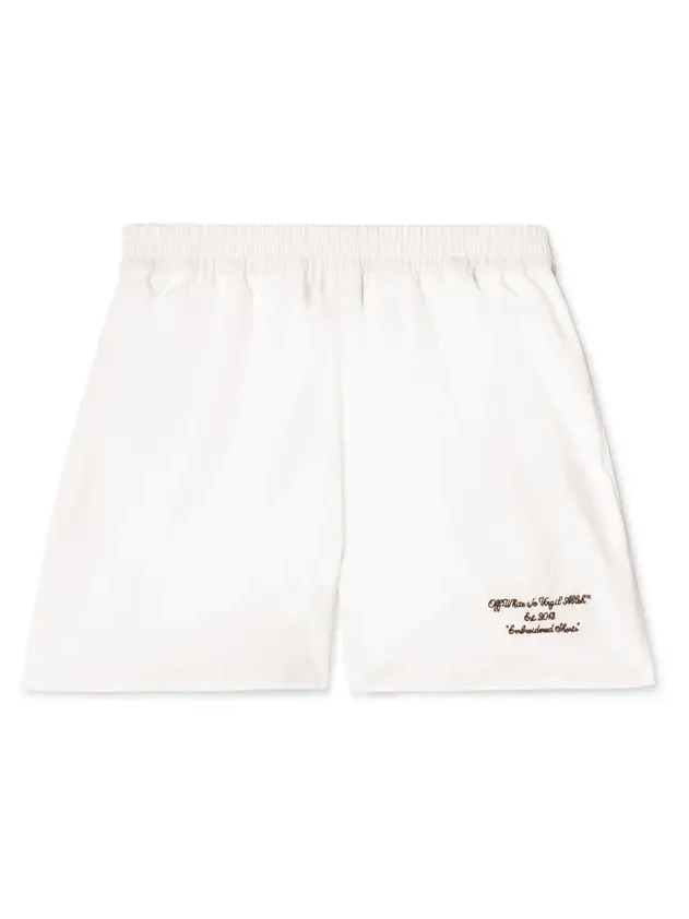 White Poplin Shorts