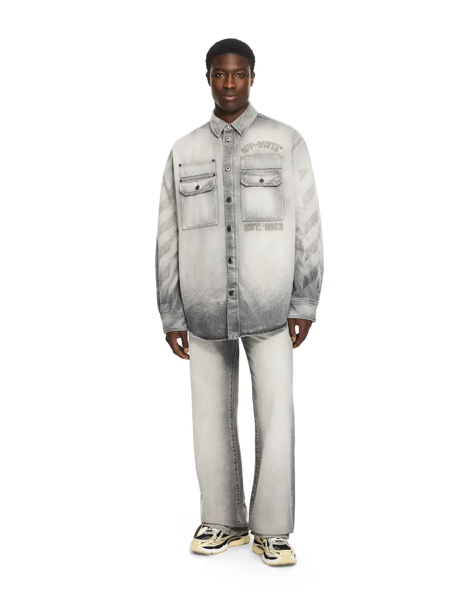 Off-White Diagonal Embroidery Slim Relaxed Jeans | Thumbnail 2 Off-White Diagonal Embroidery Slim Relaxed Jeans | Thumbnail 2