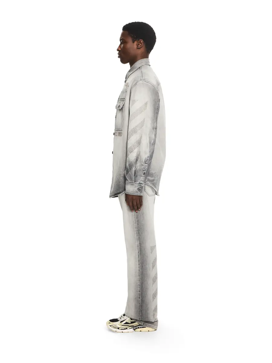 Off-White Diagonal Embroidery Slim Relaxed Jeans | Thumbnail 3 Off-White Diagonal Embroidery Slim Relaxed Jeans | Thumbnail 3