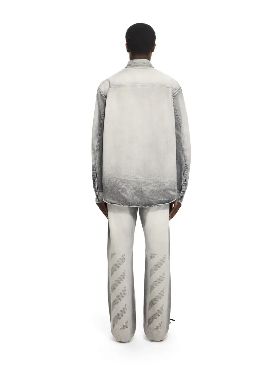 Off-White Diagonal Embroidery Slim Relaxed Jeans | Thumbnail 4 Off-White Diagonal Embroidery Slim Relaxed Jeans | Thumbnail 4