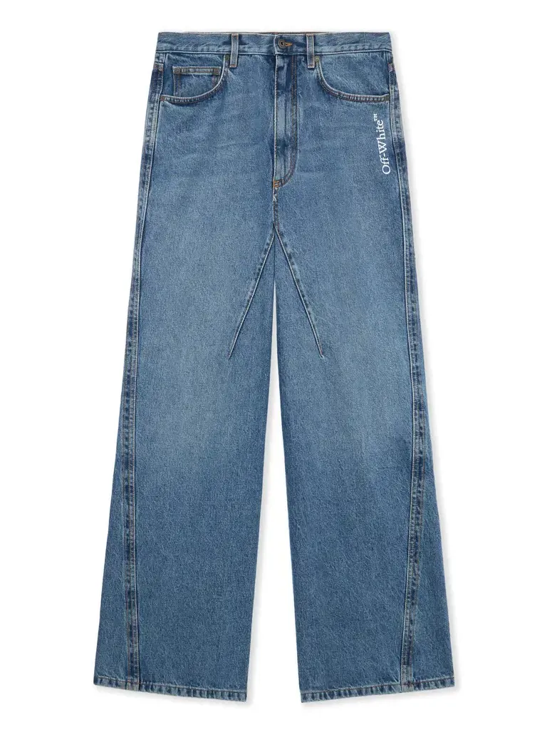 Half Arrow Twist Slouchy Jeans