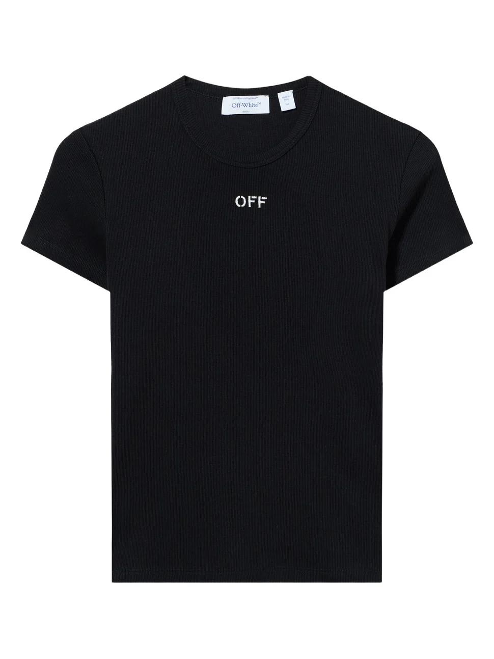 Off Stamp Ribbed Basic T-Shirt Off Stamp Ribbed Basic T-Shirt
