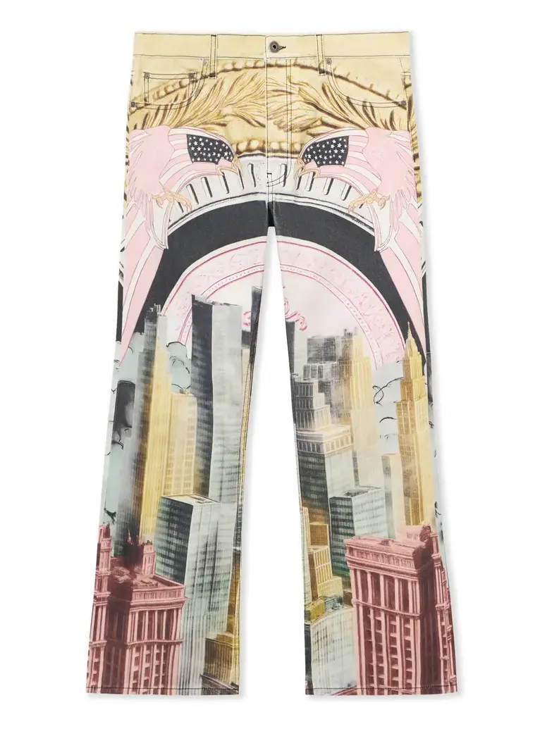 Off-White All-over Moneyworld Slim Relax Jeans