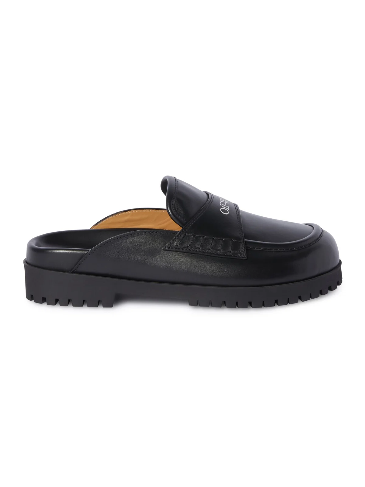 Off-White Black Leather O Slip-On Loafer