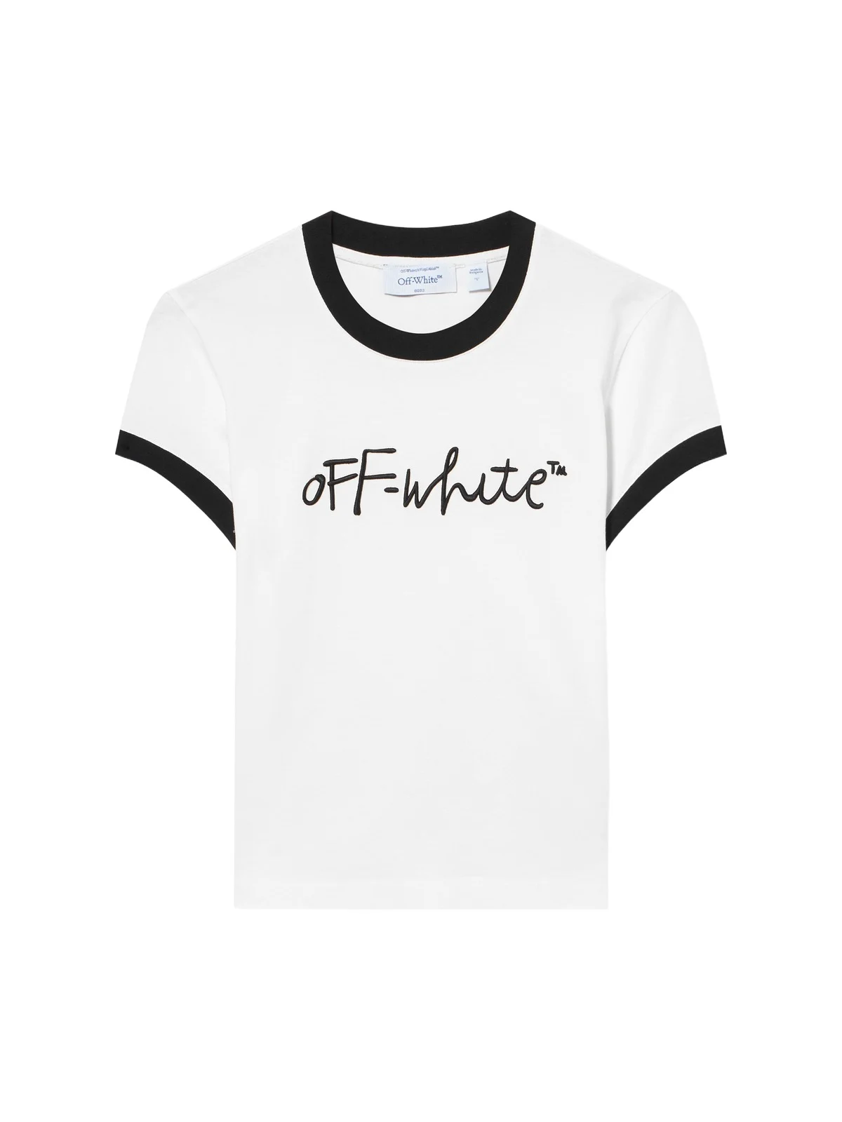 Embroidered Script Fitted T-Shirt Embroidered Script Fitted T-Shirt