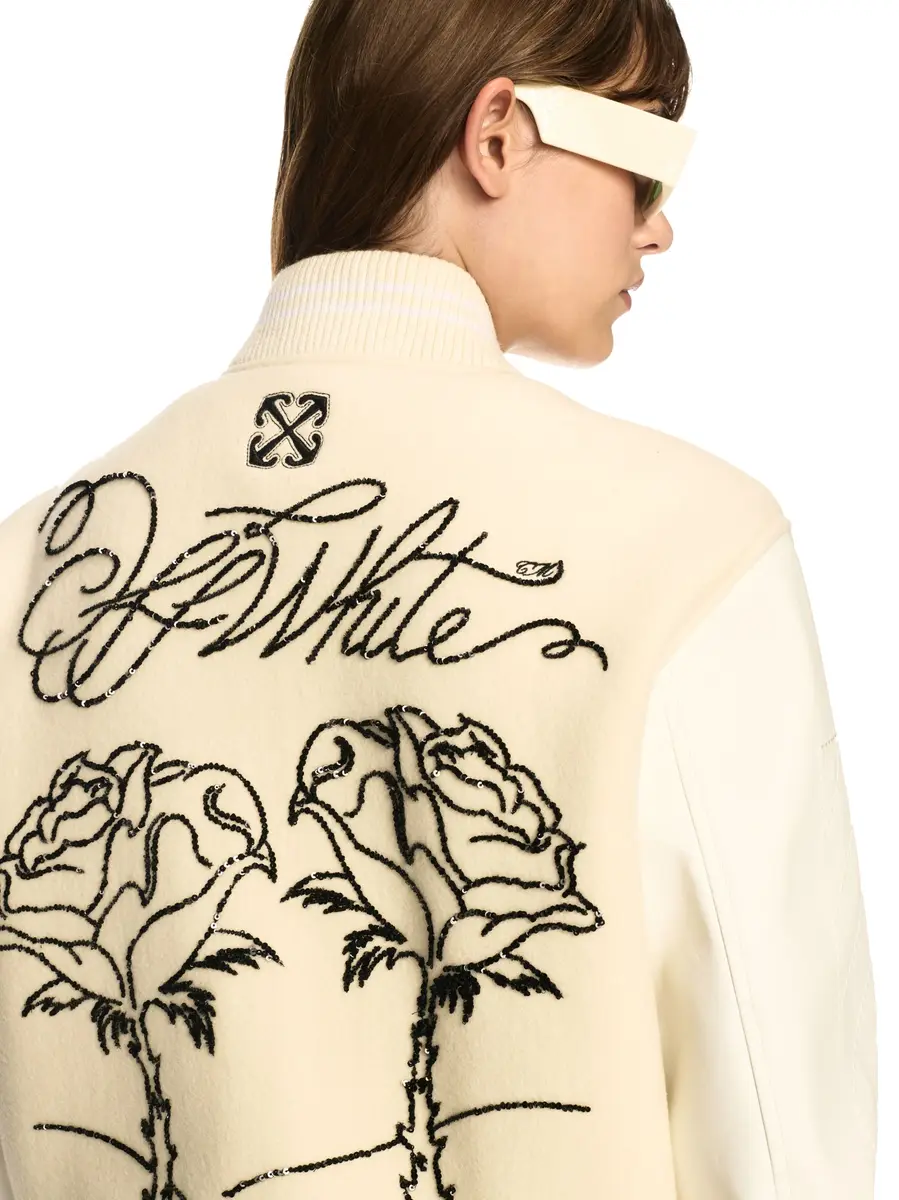 Off-White White Rose Valley Varsity Jacket | Thumbnail 5