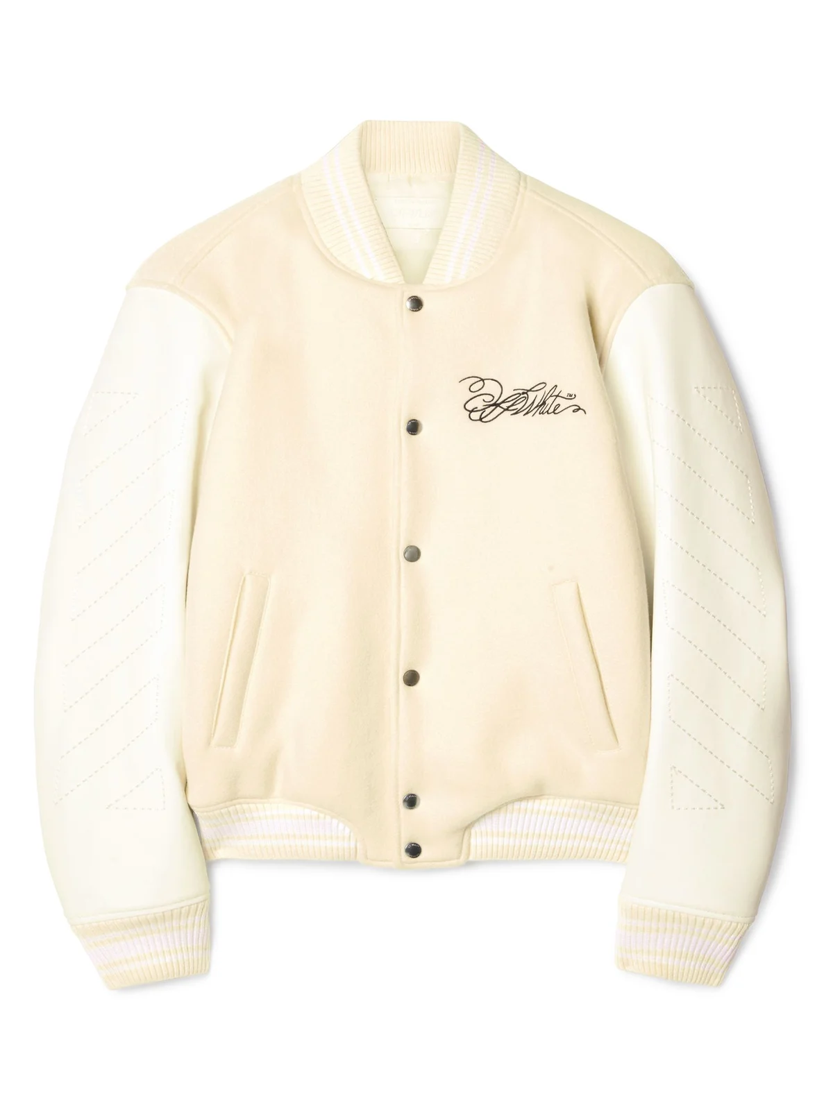 Off-White White Rose Valley Varsity Jacket