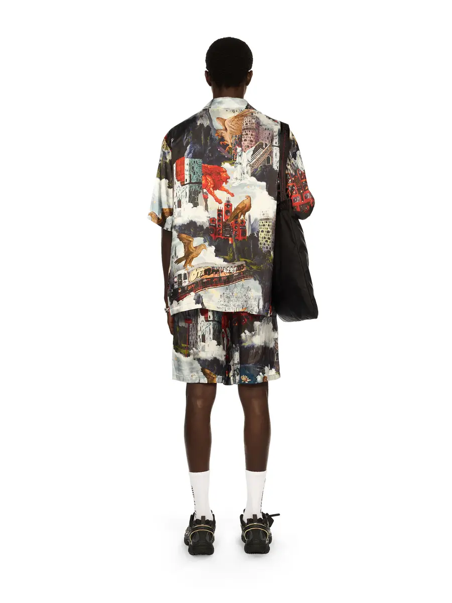 Off-White World Paint Viscose Bowling Shirt | Thumbnail 4 Off-White World Paint Viscose Bowling Shirt | Thumbnail 4
