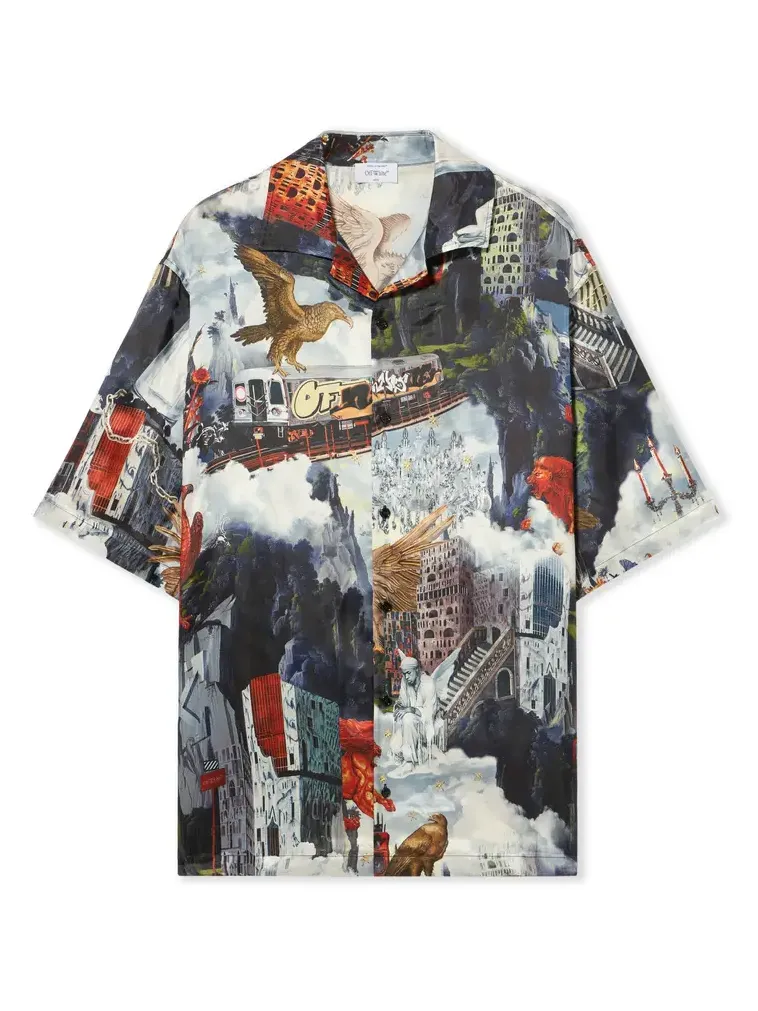 World Paint Viscose Bowling Shirt World Paint Viscose Bowling Shirt