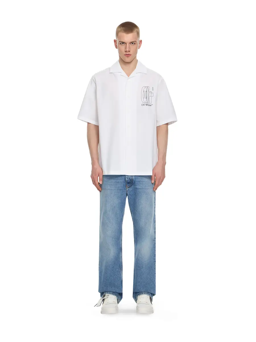 Off-White Outline Double Arrow Bowling Shirt | Thumbnail 2