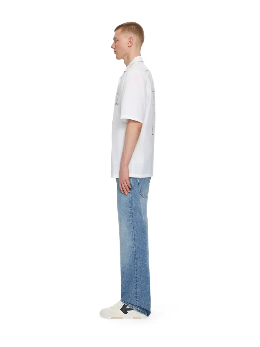 Off-White Outline Double Arrow Bowling Shirt | Thumbnail 3