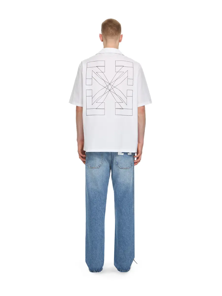 Off-White Outline Double Arrow Bowling Shirt | Thumbnail 4