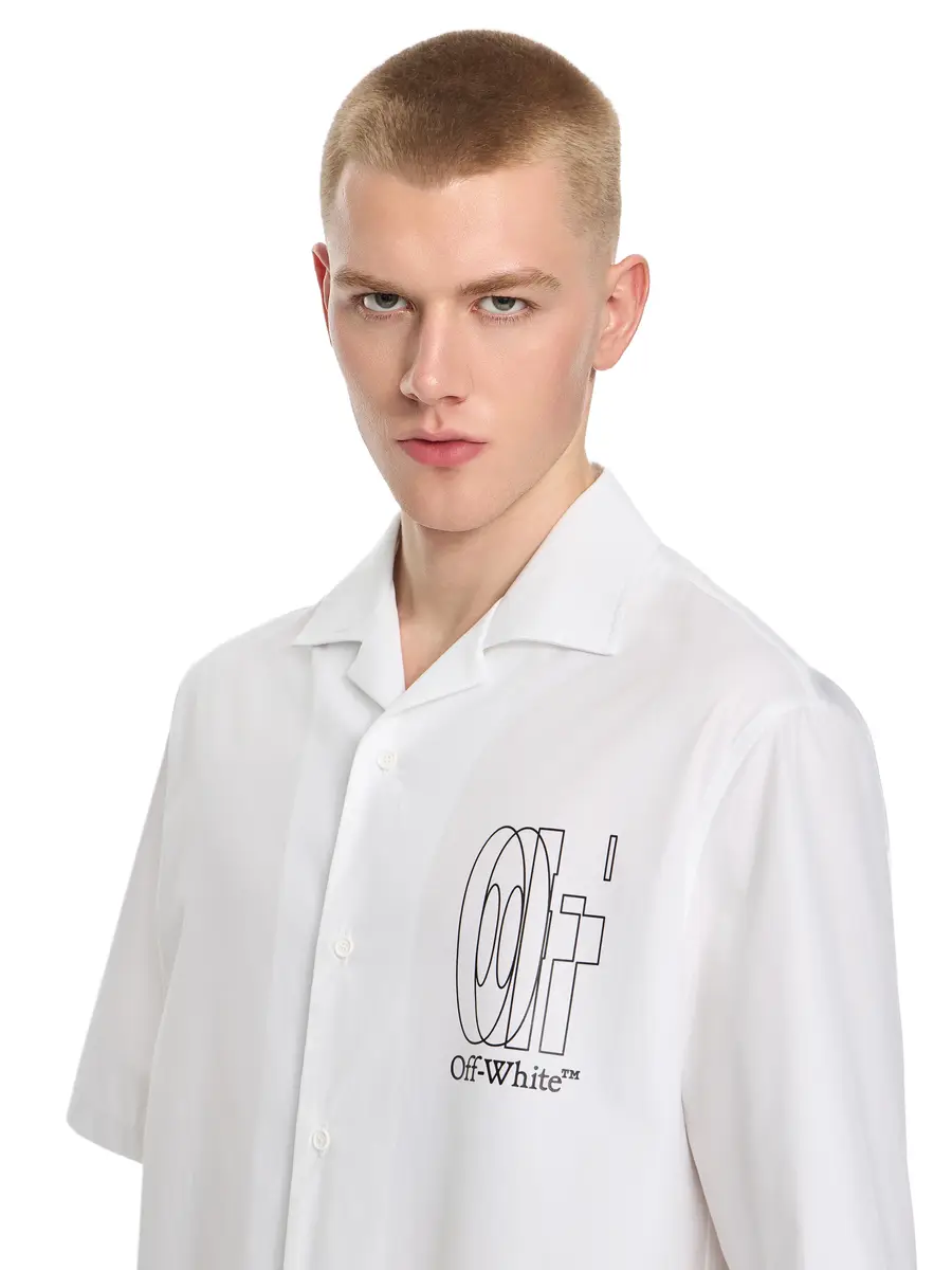 Off-White Outline Double Arrow Bowling Shirt | Thumbnail 5