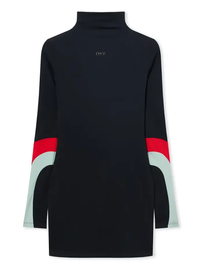 Lycra Color Insert Mini Dress