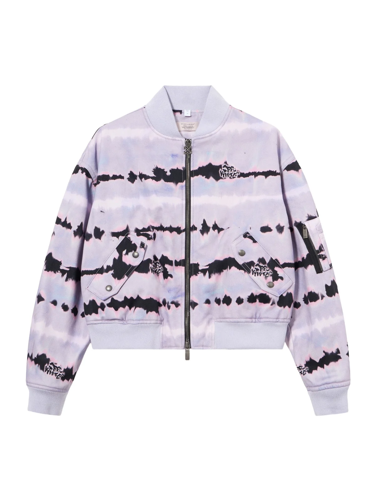 Off-White All-over Tie-dye Cropped Bomber