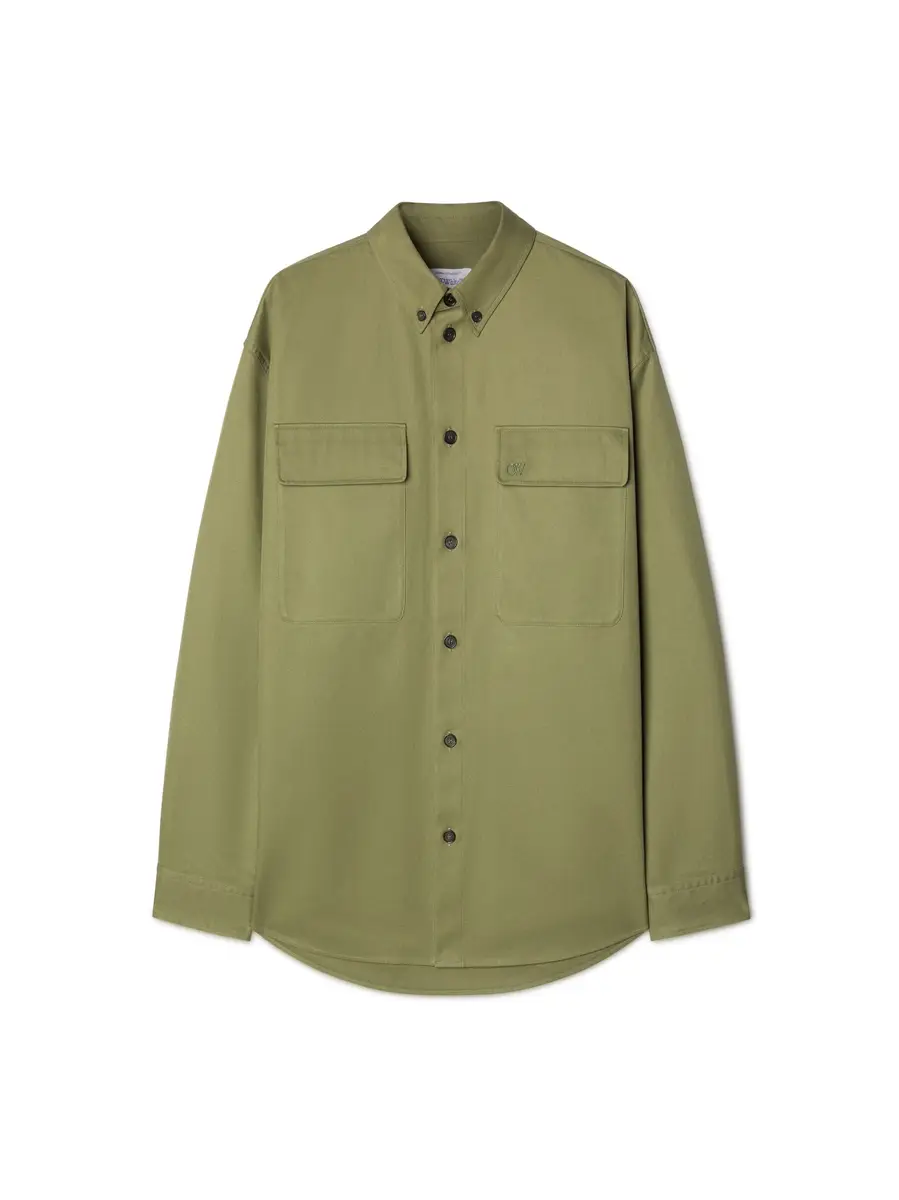 OW EMB COT MILIT OVERSHIRT