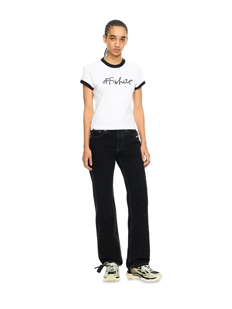 Off-White OW X Swarovski Denim Susy Pants | Thumbnail 2 Off-White OW X Swarovski Denim Susy Pants | Thumbnail 2