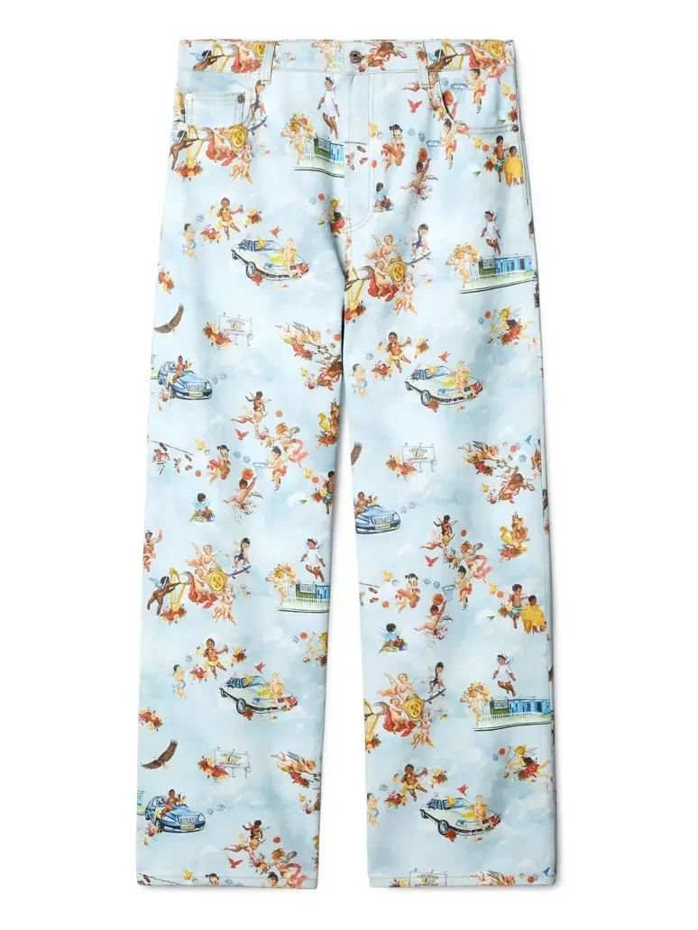 Fresco Print Straight Jeans Fresco Print Straight Jeans
