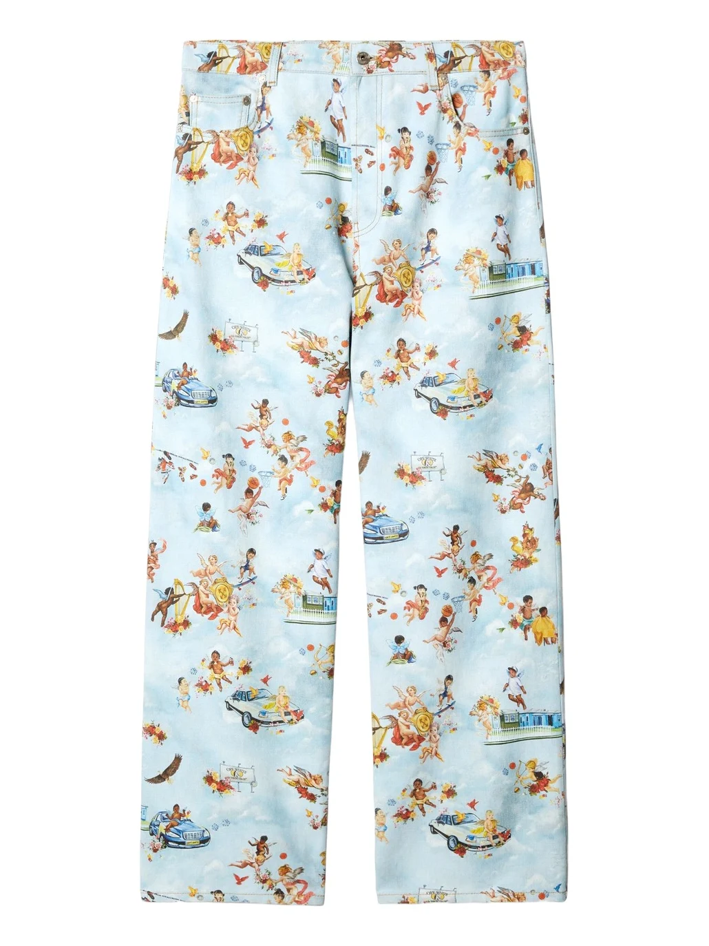 Off-White Fresco Print Straight Jeans