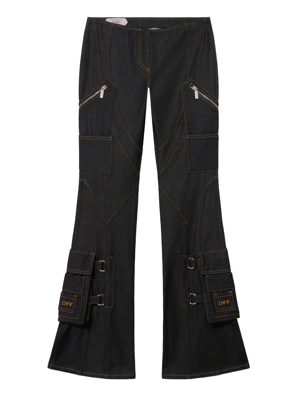 Denim Pocket Belt Flare Pants Denim Pocket Belt Flare Pants