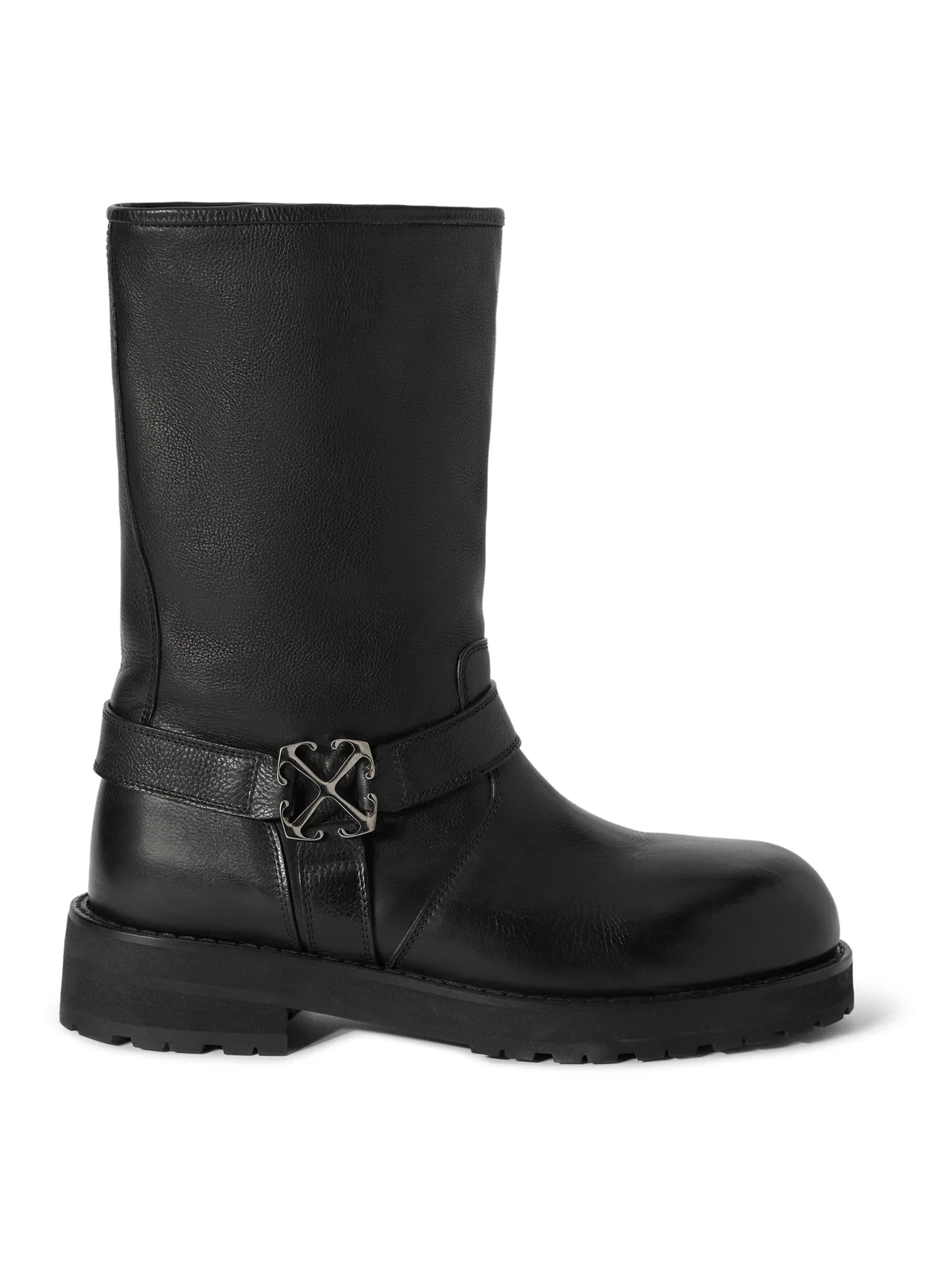 Off-White Off Track Leather Boots