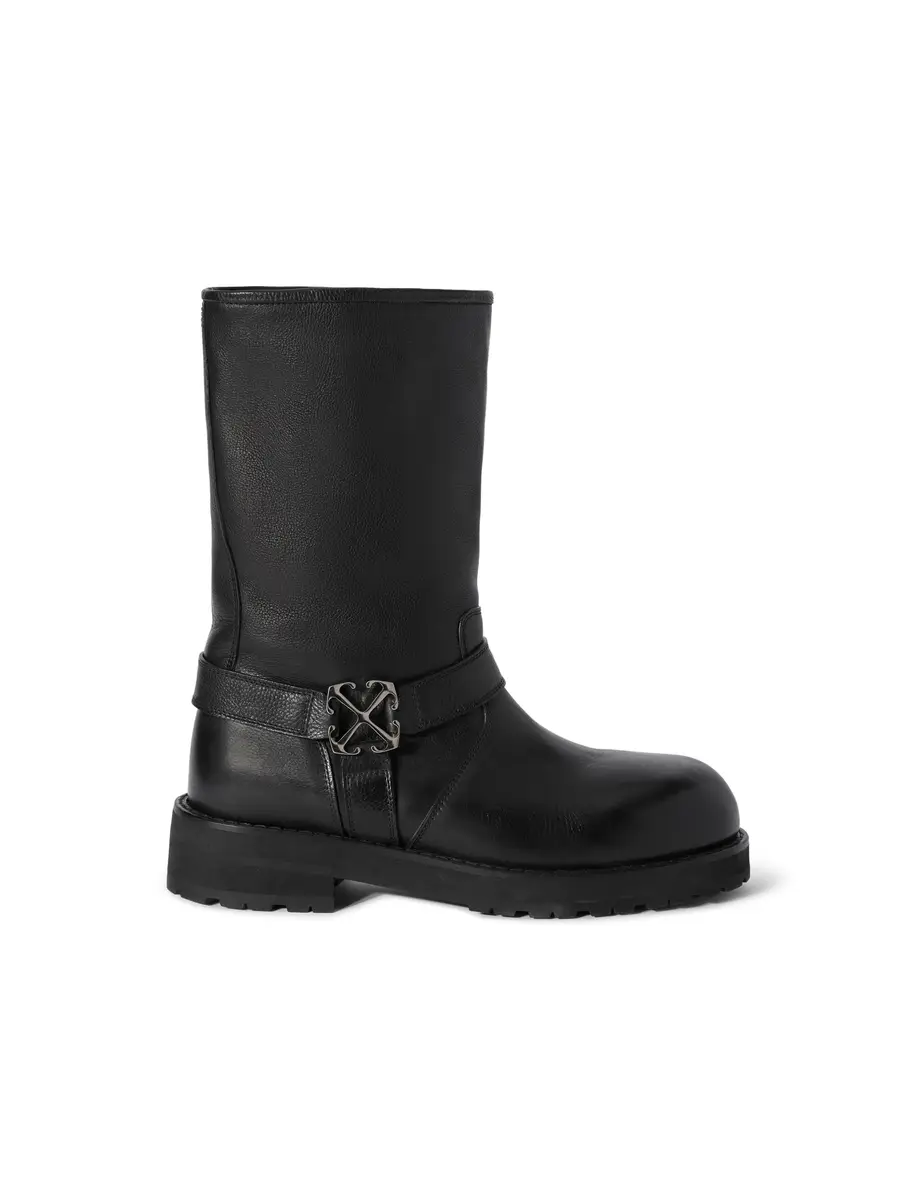 Off-White Off Track Leather Boots