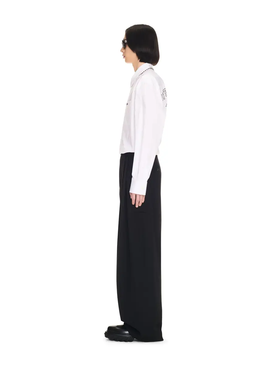 Off-White OW EMB WOOL DARTED PANT | Thumbnail 3