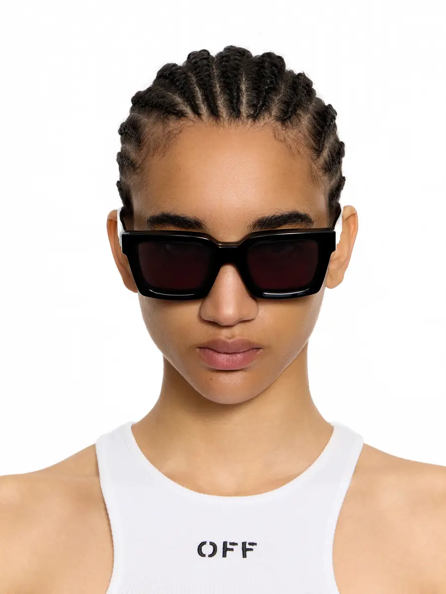 Off-White Clip On Dark Grey Lens Sunglasses | Image 1 Off-White Clip On Dark Grey Lens Sunglasses | Image 1
