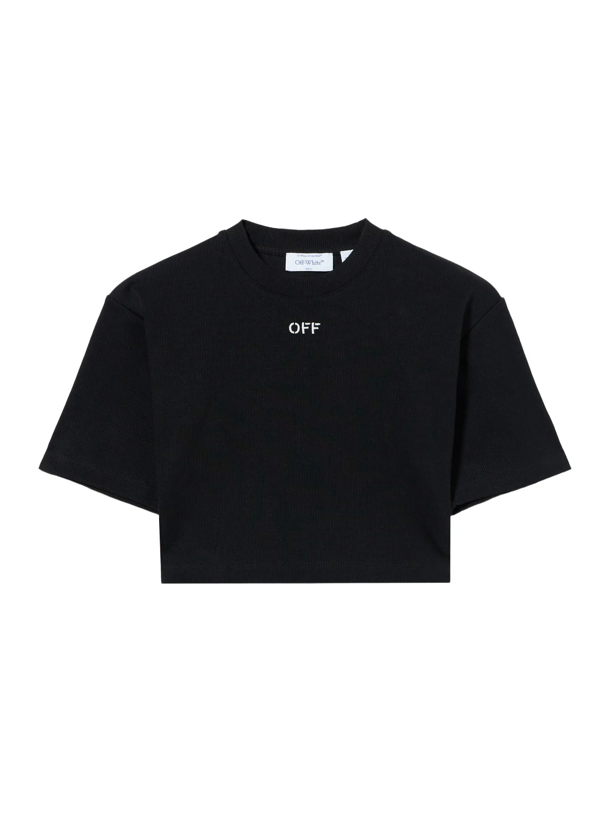 Off Stamp Rib Cropped Tee