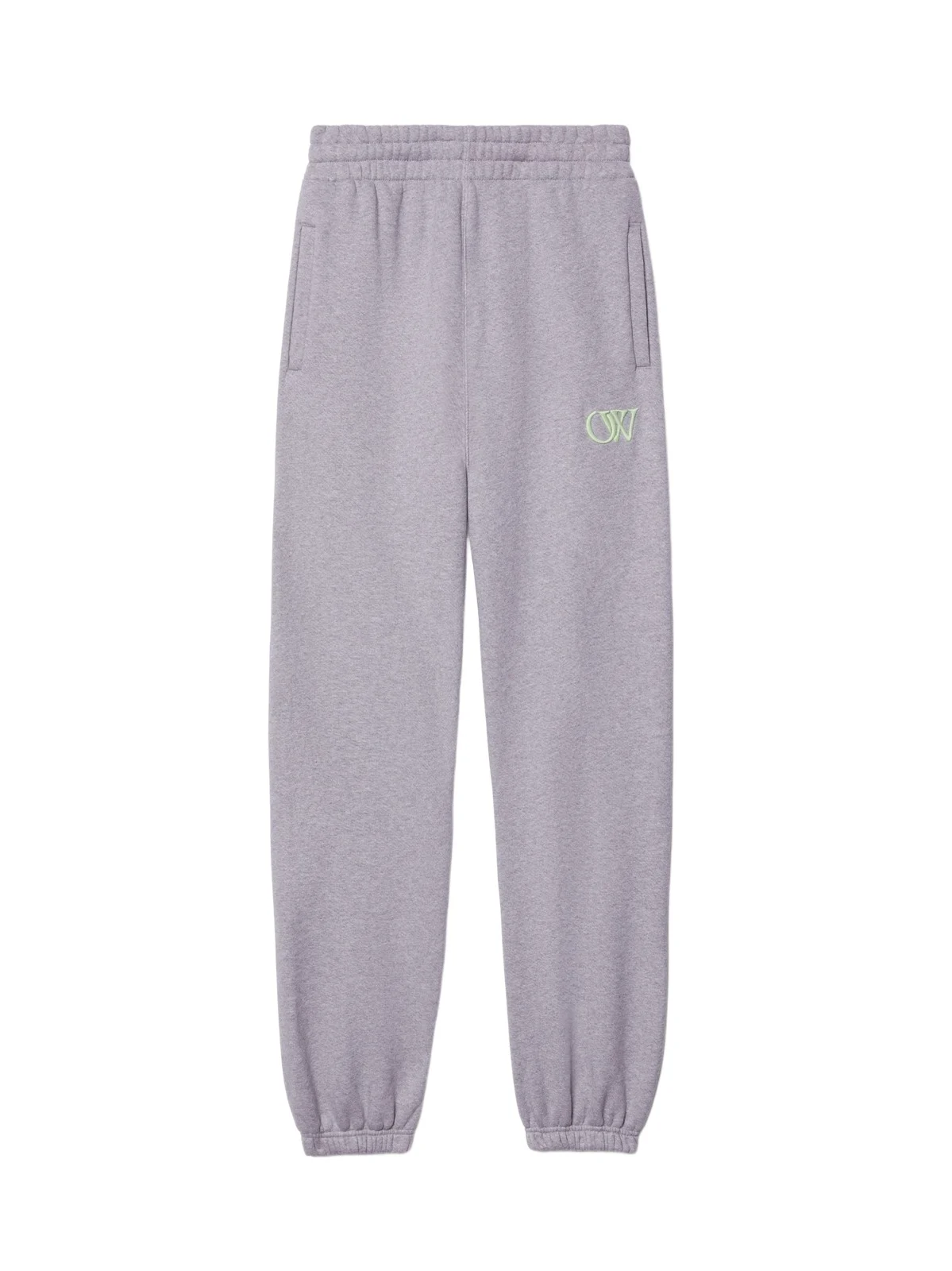 Gray Embroidered Ow Sweatpants